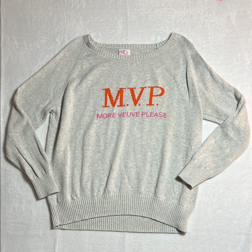 Pink Pineapple MVP “More Veuve Please” Sweater - XL - Picture 2 of 11